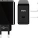 Incarcator de retea Goobay Dual-USB USB-C, incarcare rapida, PD, 28W, negru